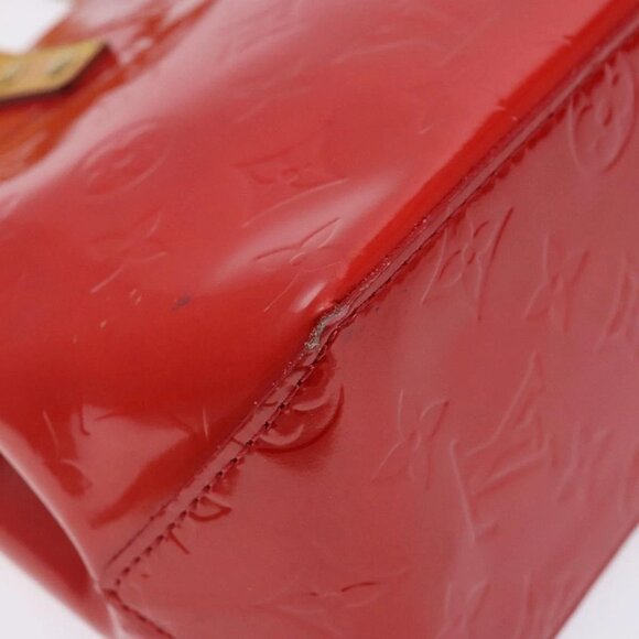 LOUIS VUITTON Monogram Vernis Reade PM Hand Bag Red Rouge M91088 LV Auth 132250 - Picture 14 of 16